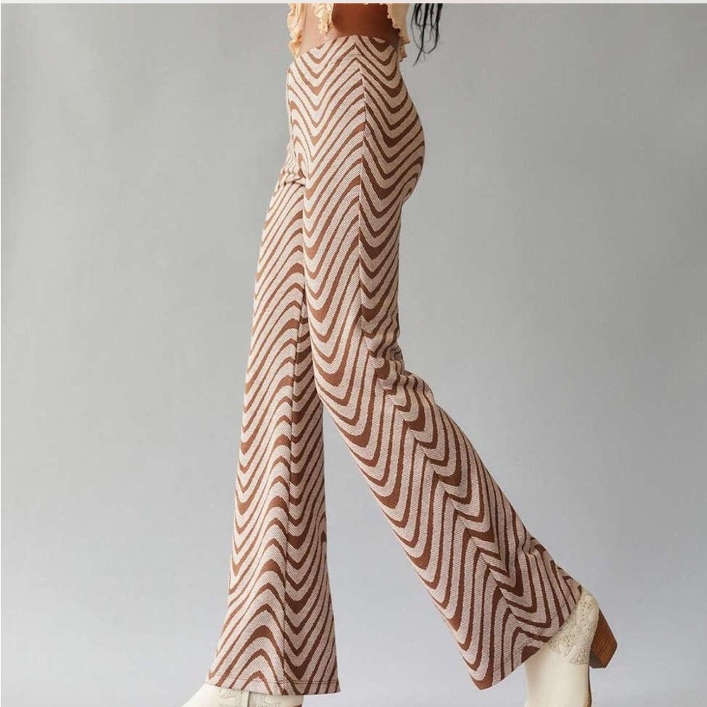 Urban Outfitters Bryn Pull On Flare Pants in Brown